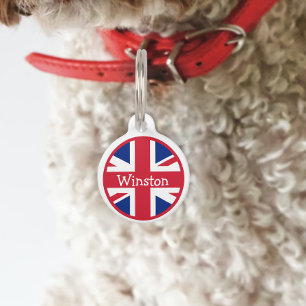 Uniefaciliteit Britse vlag Naam Verenigd Koninkrij Huisdierpenning
