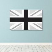 Uniefacter/vlaggenzwart-wit Canvas Afdruk (Insitu (Houten vloer))