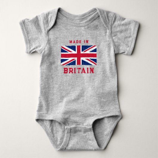 Uniefactrice "Made in Britain" (Rode Tekst) Romper (Voorkant)