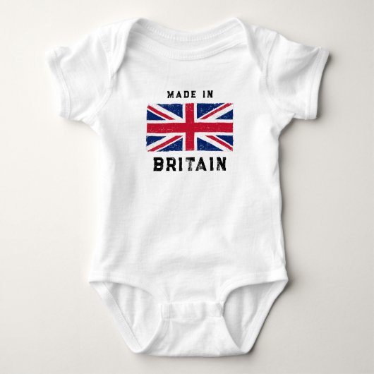  Uniefactrice "Made in Britain" (Zwarte tekst) Romper (Voorkant)