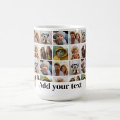 Uniek 6 Photo Collage Patroon met tekstblok Koffiemok (Center)