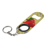 Uniek aardbeienontwerp bieropener Rood fruit Mini Flessenopener (Voorkant Gekanteld)