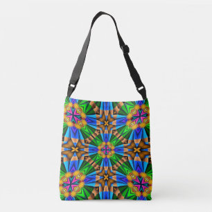 Uniek Abstract bloemenpatroon Crossbody Tas