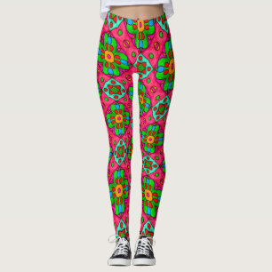 Uniek Abstract bloemenpatroon Leggings