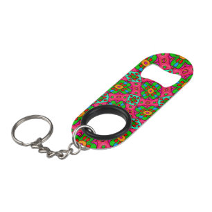 Uniek Abstract bloemenpatroon Mini Flessenopener