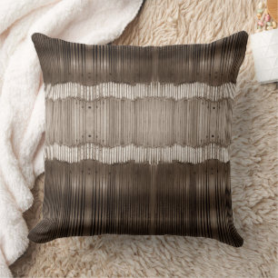 Uniek Abstract Patroon Bruin en Beige Kussen