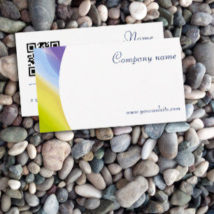 Uniek abstract QR code lavendel Visitekaartje