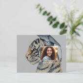Uniek Afstuderen Invitation Briefkaart met QR-code (Staand voorkant)