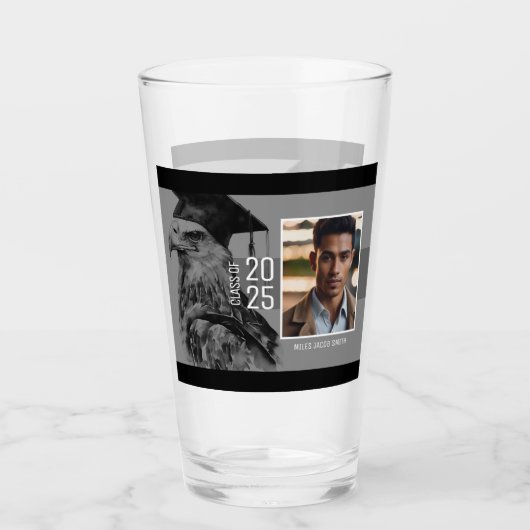 Uniek Afstuderen Twee foto Drink glas (Voorkant)