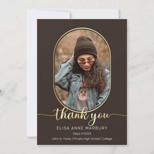 Uniek Afstuderen voor fotocollage 2 Hartelijk dank Bedankkaart (Voorkant)