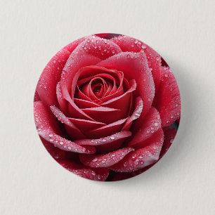 Uniek AI-gegenereerd Roos ontwerp Ronde Button 5,7 Cm