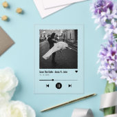 Uniek Album Hoesje Music Song Viral Save the Date Acryl Uitnodigingen (Insitu (Huwelijk))