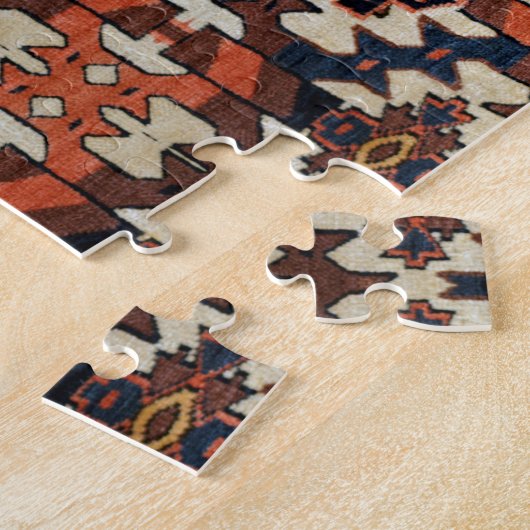Uniek Antiek Turkoman Oriental Rug Pattern Legpuzzel (Zijkant)