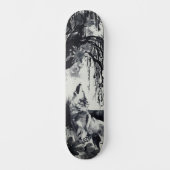 Uniek Art Design Majestic Raven Moon & Wolf Skateboard (Voorkant)