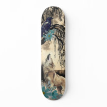 Uniek Art Design Majestic Raven Moon & Wolf