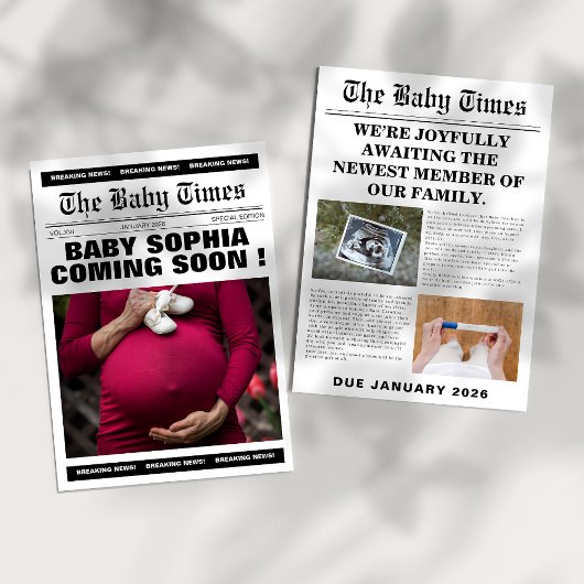 Uniek baby shower kaart