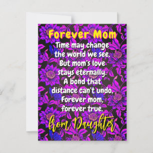 Uniek bijschrift gedicht voor mama   Floral Messag Briefkaart