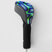 Uniek blauw ontwerp als abstract ontwerp golfheadcover (Schuin)