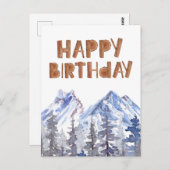 Uniek bos winterlandschap "Gefeliciteerd" Briefkaart (Voorkant / Achterkant)