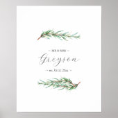 Uniek Botanisch Trouwteken en Keepsake Poster (Voorkant)