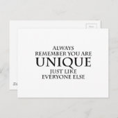 uniek briefkaart (Voorkant / Achterkant)