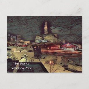 Uniek Briefkaart van City-Winnipeg, Manitoba Canad