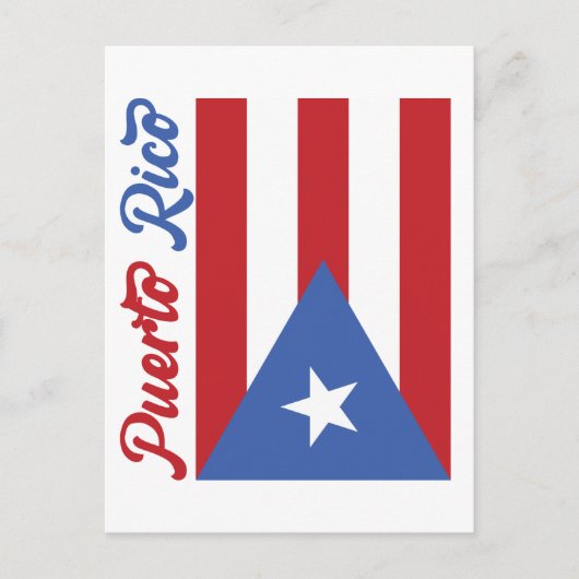 Uniek Briefkaart van de vlag van Puerto Rico (Voorkant)