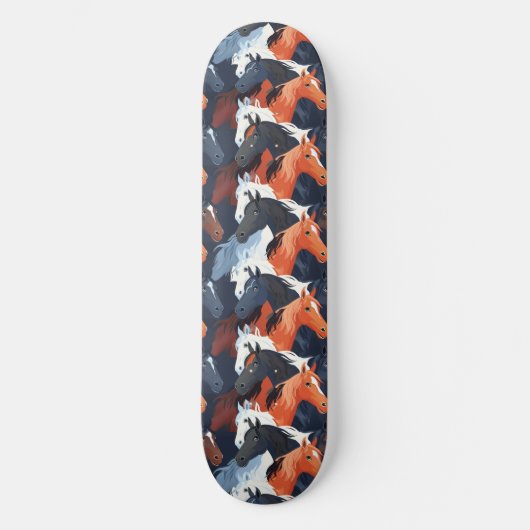 Uniek Cool Paard Liefhebber Design Skateboard (Voorkant)