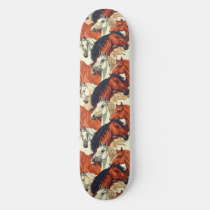 Uniek Cool Paard Liefhebber Design Skateboard