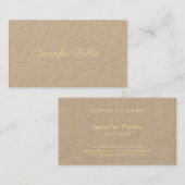 Uniek 'Cool Plain Professional Attraction Script' Visitekaartje (Voorkant / Achterkant)