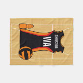 Uniek Custom Netball uniform ontwerp Fleece Deken (Voorkant (Horizontaal))