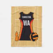 Uniek Custom Netball uniform ontwerp Fleece Deken (Voorkant)