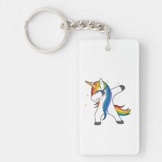Uniek Cute Unicorn Dabbing Sleutelhanger