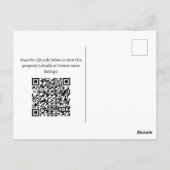 Uniek dankjewel voor het bezoek aan ons open huis briefkaart (Achterkant)