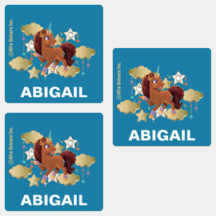 Uniek de eenhoorn sterren & wolken labels