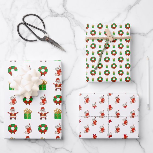 Uniek design, kerstdecortaties kerstcadeaus voor k inpakpapier vel (Voorkant)