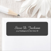 Uniek Donkergrijs Klassiek Script Creative Plain Etiket (Insitu)