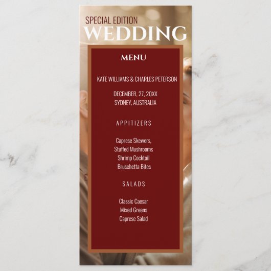 Uniek eenvoudig magazine cover menu (Voorkant)