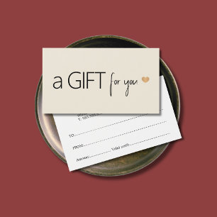 Uniek Elegant Bord Pastel Golden Heart Visitekaartje