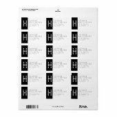 Uniek en modern | Zwart-wit retouradres Etiket (Full Sheet)