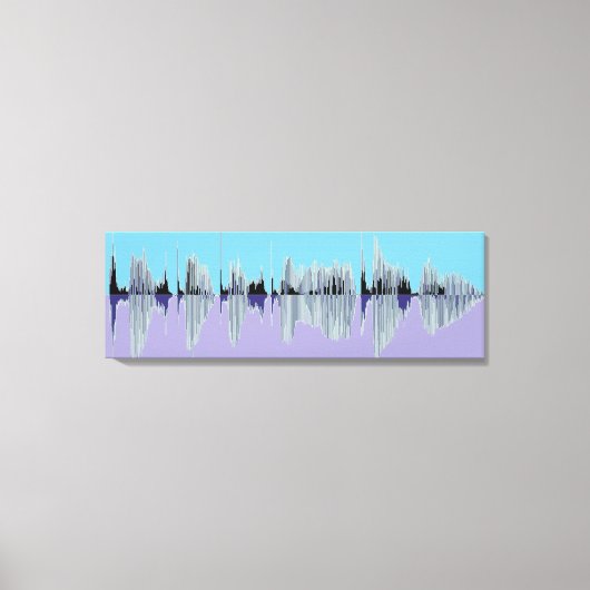 Uniek en stijlvol muziekcanvas met geluidsgolven. canvas afdruk (Voorkant)