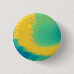 Uniek geel abstract ontwerp ronde button 3,2 cm