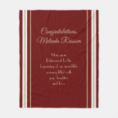 Uniek geschenk! Aangepaste pensioendeken Fleece Deken (Voorkant)