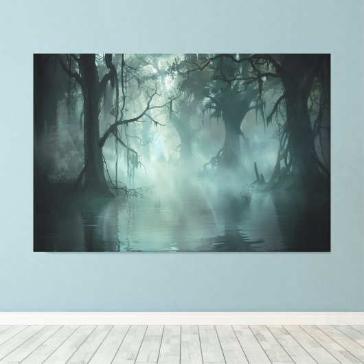 Uniek Geweldige moeras Canvas Afdruk (Insitu (Houten vloer))