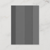 Uniek gewoon grijs monogram visitekaartje (Achterkant)