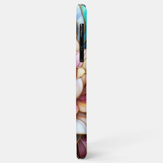 Uniek Glas in lood bloemenmozaïek kunstpatroon Case-Mate iPhone Case (Achterkant/links)