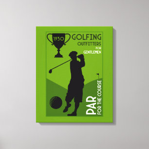 Uniek golfcadeau canvas afdruk