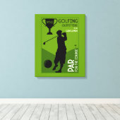 Uniek golfcadeau canvas afdruk (Insitu (Houten vloer))