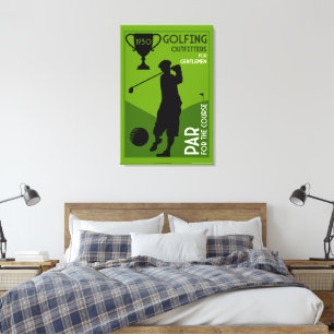 Uniek golfcadeau canvas afdruk
