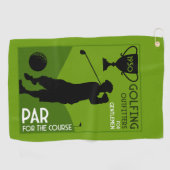 Uniek  golfcadeau golfhanddoek (Horizontaal)